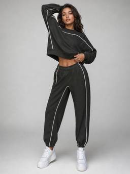 PARTIQ - Black Solid Co-Ord Set