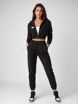 PARTIQ - Black Solid Co-Ord Set
