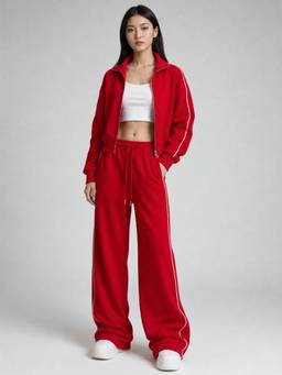 PARTIQ - Red Solid Co-Ord Set