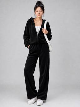 PARTIQ - Black Solid Co-Ord Set