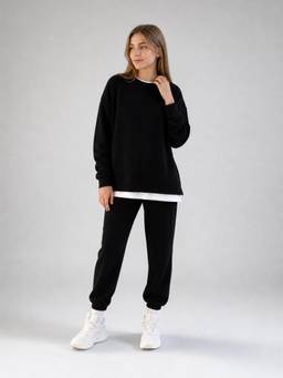 PARTIQ - Black Solid Co-Ord Set