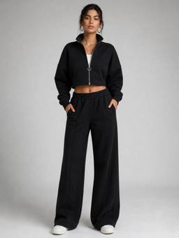 PARTIQ - Black Solid Co-Ord Set