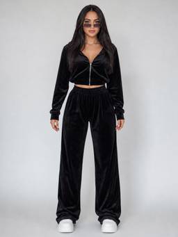 PARTIQ - Black Solid Co-Ord Set