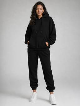 PARTIQ - Black Solid Co-Ord Set