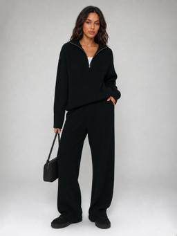 PARTIQ - Black Solid Co-Ord Set