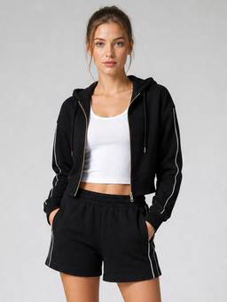 PARTIQ - Black Solid Co-Ord Set