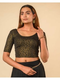 BINDIGASM'S ADVI - Women Black Rutvi Stretchable Stitched Blouse