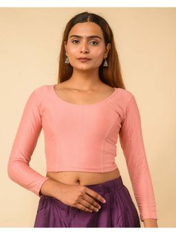 BINDIGASM'S ADVI - Women Pink Round Neck Slip on Stitched Blouse