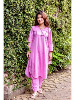 RANGREZA ETHNIC - Gulabi Pink Pankhudi Kurta with Pant