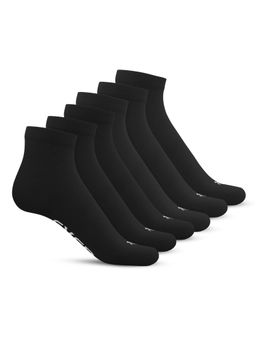 TalkingSox - Black Bamboo Ankle Socks - Flexible (Pack of 6)