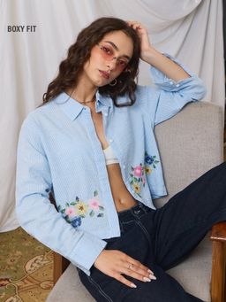 The Souled Store - Blue Tss Originals Serenity Women Relaxed Shirt