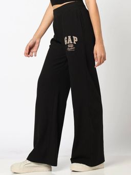 GAP - Black Logo Print Mid Rise Trousers