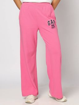 GAP - Pink Logo Print Mid Rise Trousers