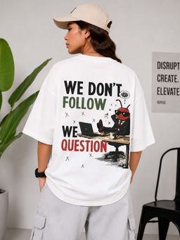 KASSUALLY - White Unisex Oversized Streetwear T-Shirt