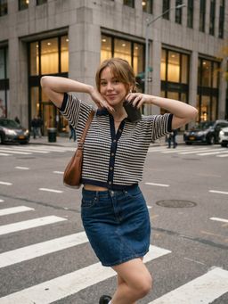 ZUMMER - Navy Blue Seamless Knitted Shirt