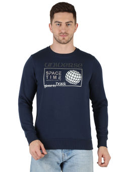 Monte Carlo - Men Black Cotton Blend Sweatshirt