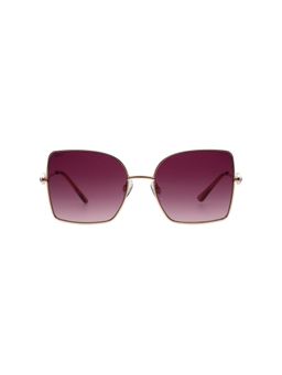 Scott Sunglasses - Women Purple Lens Gold Square Sunglasses with Full Uv Protection (57)