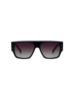 Scott Sunglasses - Men Purple Lens Black Square Sunglasses with Full Uv Protection (56)