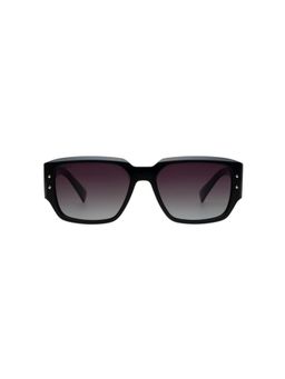 Scott Sunglasses - Women Purple Lens Black Square Sunglasses with Full Uv Protection (55)