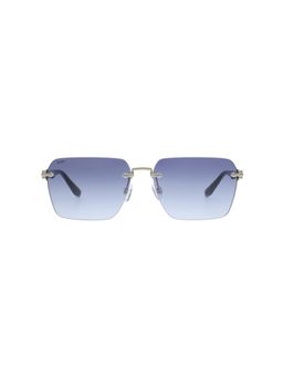 Scott Sunglasses - Men Blue Lens Silver Square Sunglasses with Full Uv Protection (60)