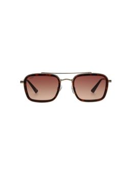 Scott Sunglasses - Men Brown Lens Gold Irregular Sunglasses with Full Uv Protection (51)
