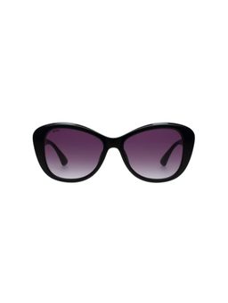 Scott Sunglasses - Women Purple Lens Black Cat Eye Sunglasses with Full Uv Protection (54)