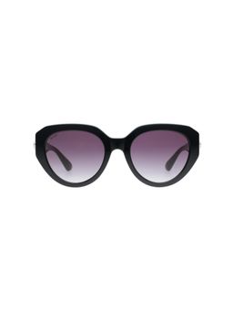 Scott Sunglasses - Women Purple Lens Black Cat Eye Sunglasses with Full Uv Protection (53)