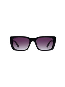Scott Sunglasses - Women Purple Lens Black Square Sunglasses with Full Uv Protection (53)