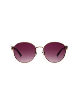 Scott Sunglasses - Unisex Purple Lens Gold Round Sunglasses with Full Uv Protection (54)