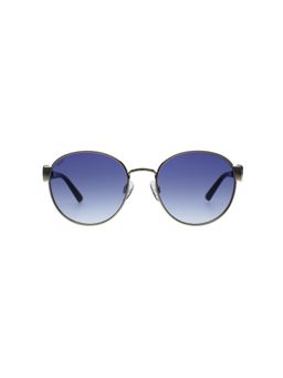 Scott Sunglasses - Unisex Blue Lens Silver Round Sunglasses with Full Uv Protection (54)