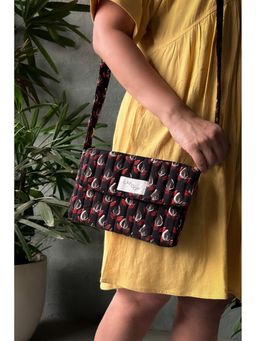 CANOOPI - Women Black Cotton Sling Bag