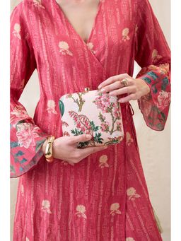 Soup by Sougat Paul - Women Beige Silk Clutch