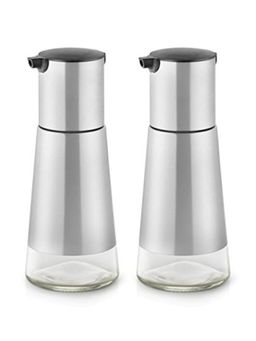 FNS - Stainless Steel Elley Drip Free Oil and Vinegar Dispenser - 220 Ml Each (Set of 2)