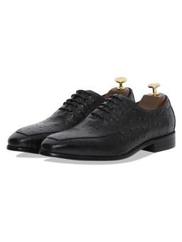 Vantier - Men Ostrich King Oxfords - Black