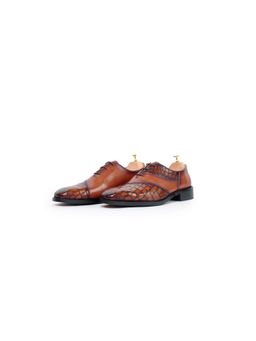 Vantier - Men Aristo Croc Brown Oxfords