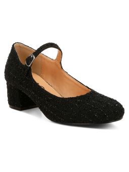 Rag & Co - Women Black Tweed Pump Heels