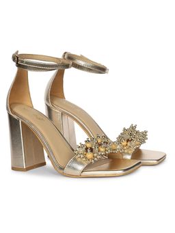Saint G - Women Gold Block Heels