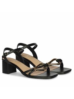 Saint G - Women Black Leather Block Heels