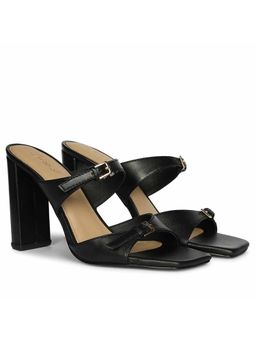 Saint G - Women Black Leather Block Heels