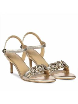 Saint G - Women Gold Leather Stiletto Heels