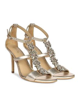 Saint G - Women Gold Leather Stiletto Heels