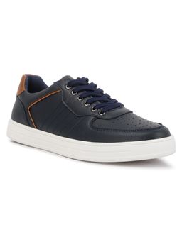 London Rag - Men Navy Blue Casual Perforated Sneakers