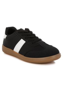 London Rag - Women Black Classic Lace-Up Sneakers