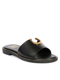 Saint G - X Viviblu Black Leather Flats for Women