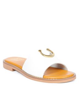 Saint G - X Viviblu White Leather Flats for Women
