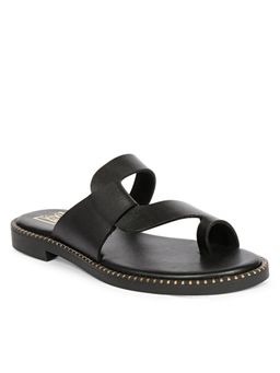Saint G - X Viviblu Black Leather Flats for Women