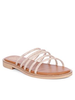 Saint G - x Viviblu Rose Gold Leather Flats for Women