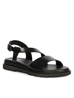 Saint G - x Viviblu Black Leather Sandals for Women