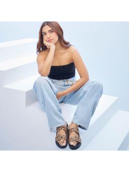 Saint G - x Viviblu Brown Leather Sandals for Women