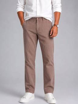 Club York - Beige Smart Easy Wash Trouser